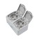Horizontal block 2 sockets (ceramics) mini ip54 with grounding, o/y, gray kranz