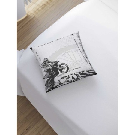 Decorative pillowcase "Motorcyclist Strokach", on a zipper, size 45x45 cm-1