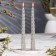 Set of candles of twisted, 1.5x 15 cm, 2 pieces, sparkle, silver
