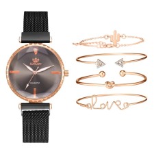 Women's gift set Rinnady 5 in 1: Watch and 4 bracelets