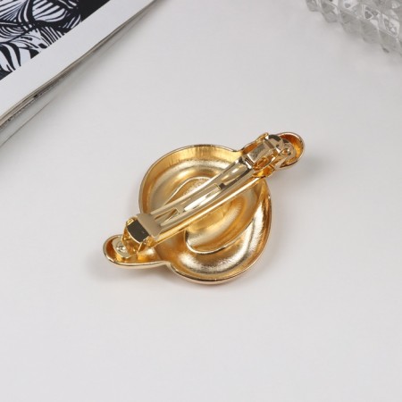 Halle hair clip-lock, 6.5 cm, gold-1