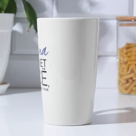 Ceramic mug "Dad can do everything", 550 ml, white color-2