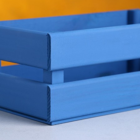 Wooden Kashpo 24.5 × 13.5 × 9 cm "Two Light", two -string, blue giving beautifully-3