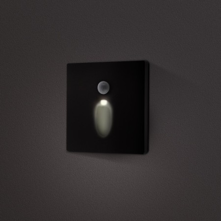 Built-in lamp for the stairs, NL-38, engine sensor, 1.5 W, 60 lm, 3000k, black-1