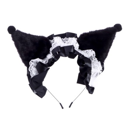 Carnival rim "cat" anime with ruffles, black color-2