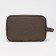 Lightning cosmetic bag, external pocket, brown color
