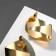 Earrings Metal "Geometry" Inversion, Color Gold