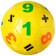 Ball football onlytop, PVC, machine stitching, 32 panels, p. 5, Mix colors