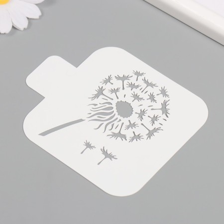 Plastic stencil "Dandelion", 9x9 cm-1