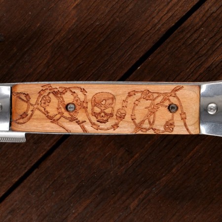 Folding "dusk" steel - 65x13, handle - wood, 23 cm-4