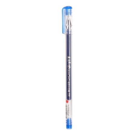 Gel handle "Crystal" 0.38 mm, blue, the case is transparent, sunbathered, needle writing node-1