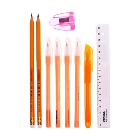 Penal soft, 1 compartment, 95 x 205 mm, flat, with filling 9 items, calligrata "geese-gushi", universal-5