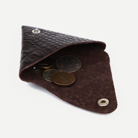 Case for coins/headphones on the button, brown color-2