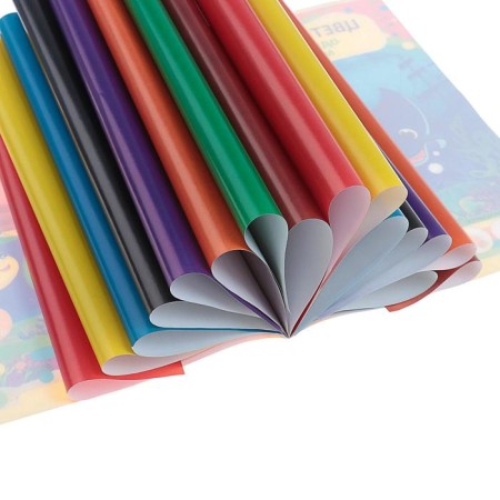 Colored paper A4, 16 sheets, 8 colors "Underwater World", coated, on the bracket-6