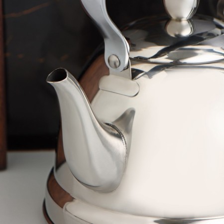 Kapriz stainless steel teapot, 1 l, chrome color-3