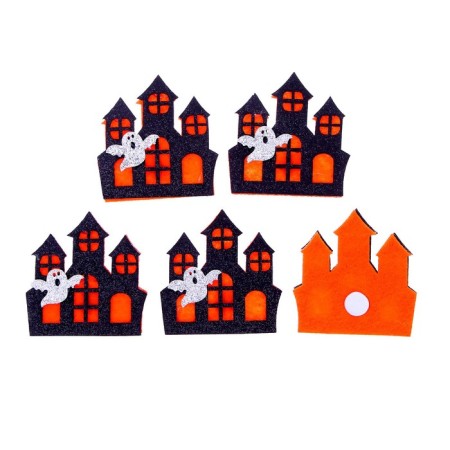 Decor felt "castle" set of 5 pcs., Size 1 pc: 5.5 × 5.5 cm-1