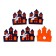 Decor felt "castle" set of 5 pcs., Size 1 pc: 5.5 × 5.5 cm
