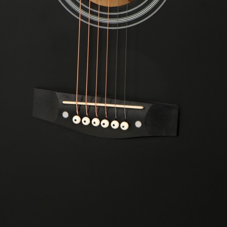 Set of guitarist premium, black: acoustic guitar, capodaster, strings-3