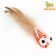 Toy for cats "striped fish" with feathers, 5 cm, orange