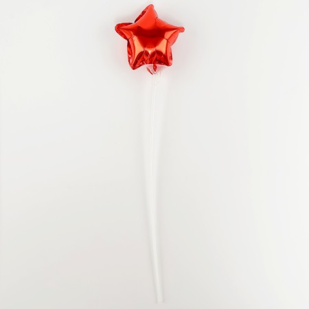 Foil ball 5 "Star", red-3