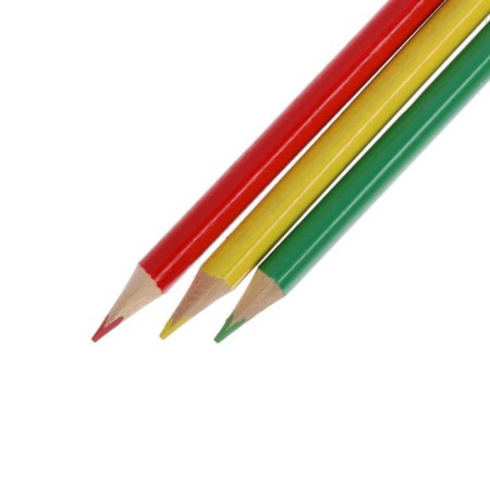 Pencils colored 12 colors, wooden, triangular body, in a cardboard box-9