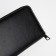 Male purse with zipper, department for bills, for maps, for coins, black color