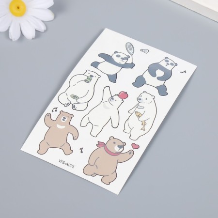 Tattoo on the body color "Bear. Rest" mix 12x7.5 cm-2