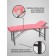 Cosmetological couch with a face-stro-stroong face opening, three-section, size 190 × 70 × 73 cm, pink color