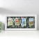 Photo frame plastic, textiles on 4 photos "Tropical leaves" with clothespins, white 60x30 cm