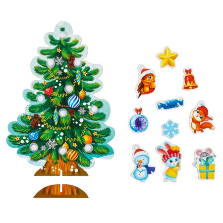 New Year's puzzle. Velcro "New Year! Dress the Christmas tree "-7