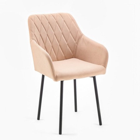 Liberty chair, coffee velor/black