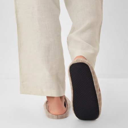 Male slippers, size 44-45, beige color-9