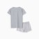 Female home set (T-shirt, shorts) "lamb", light gray color, size 46