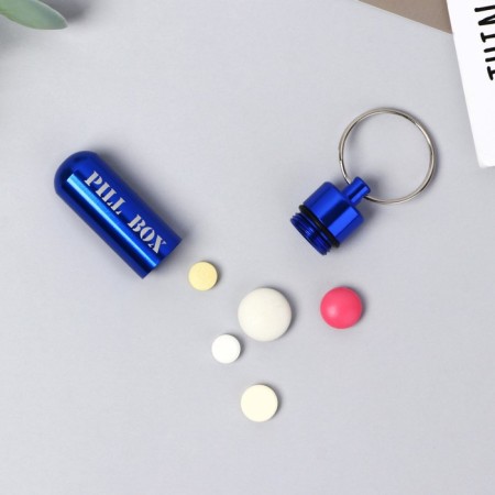 Taberteader Pill Box keychain, 1.4 x 5.2 cm.-3