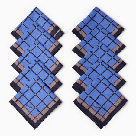 A set of men's handkerchiefs 30x30CM-10pcs, mix, calico, hl 100%