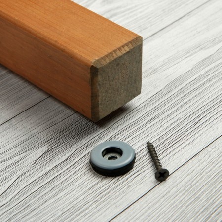Furniture round tundra, d = 25 mm, 8 pcs., Polymer, gray color-8
