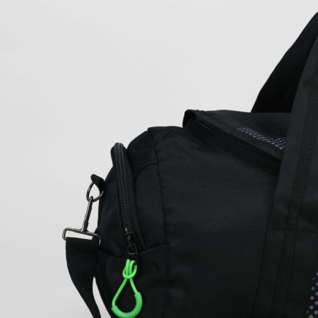 Sports bag with lightning, 2 outer pockets, black color-3