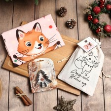 Set in the bag of Ethel Funny New Year: a towel 40x70 cm, baking molds - 3 pcs.