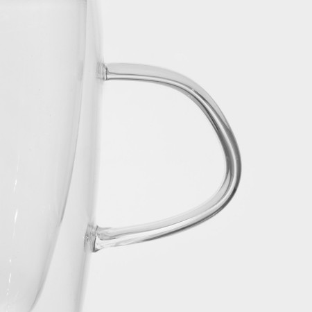 Glass mug with double walls Magistro "Duo", 280 ml-2