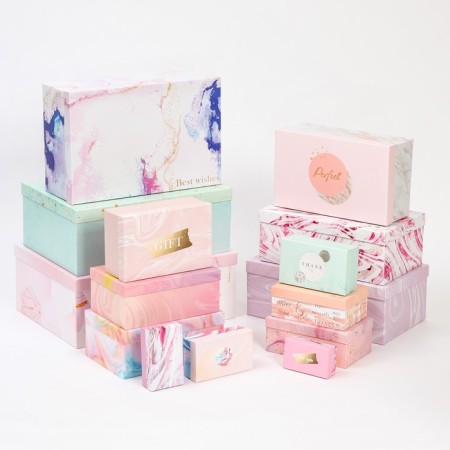 A set of boxes 15 in 1, gift packaging, “texture”, 12 x 6.8 x 4 cm - 46.6 x 30.2 x 17.5 cm