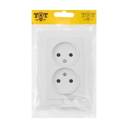 Double Tot Matte Glass, 10 A, hidden, without salary, glass, white-4