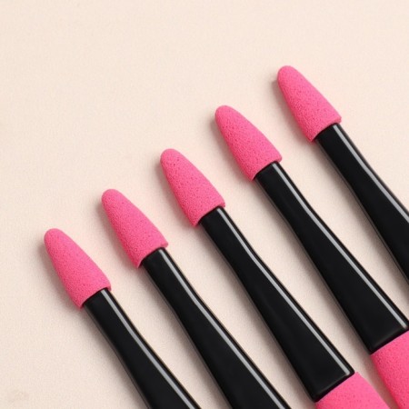 A set of applicators, 5 pcs, 6.5 cm, bilateral, black/pink color-4