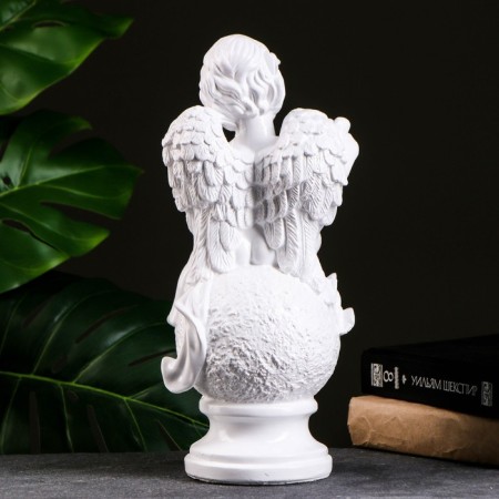 Figure "Angel on a ball with a harp" 32x13 cm-2