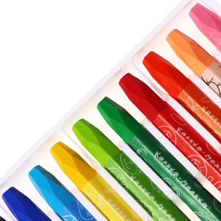 Oil pastel 12 colors "Kalyak-Malyak", thickened, 11 mm, hexagonal-2