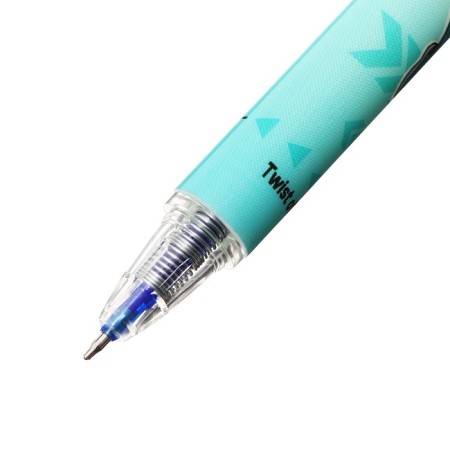 Automatic gel handle with erased ink, blue rod, "anime-boy", mix-2