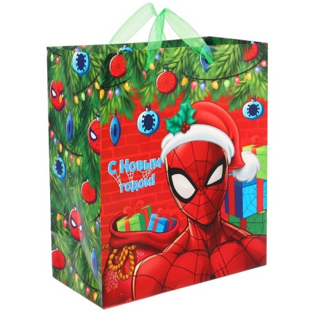 New Year. Gift package, 23x27x11.5 cm, packaging, spider-man-1