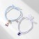 Bracelets "Demetrons" Assol, rocket and planet, white-blue color