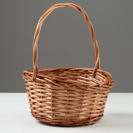 Wicker basket, 22 x 18 x 10/25 cm, honey, willow