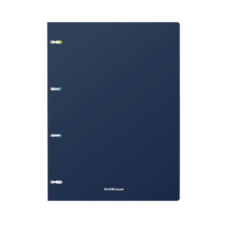 Notebook on A4 rings, 80 sheets in the Erichkrause "Classic", a plastic cover, an offset unit, whiteness is 100%, mix-1