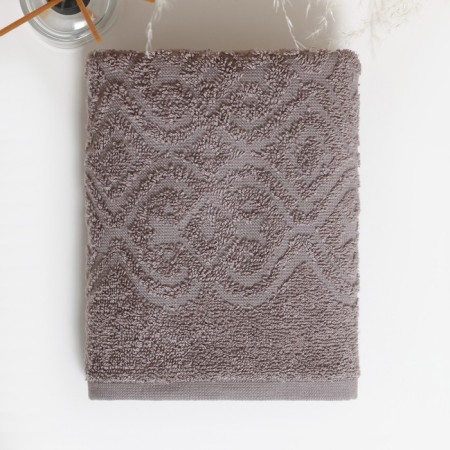 Terry towel 50x80 +/- 2cm, ritmica, cappuccino, 420g/m, cotton 100%-1